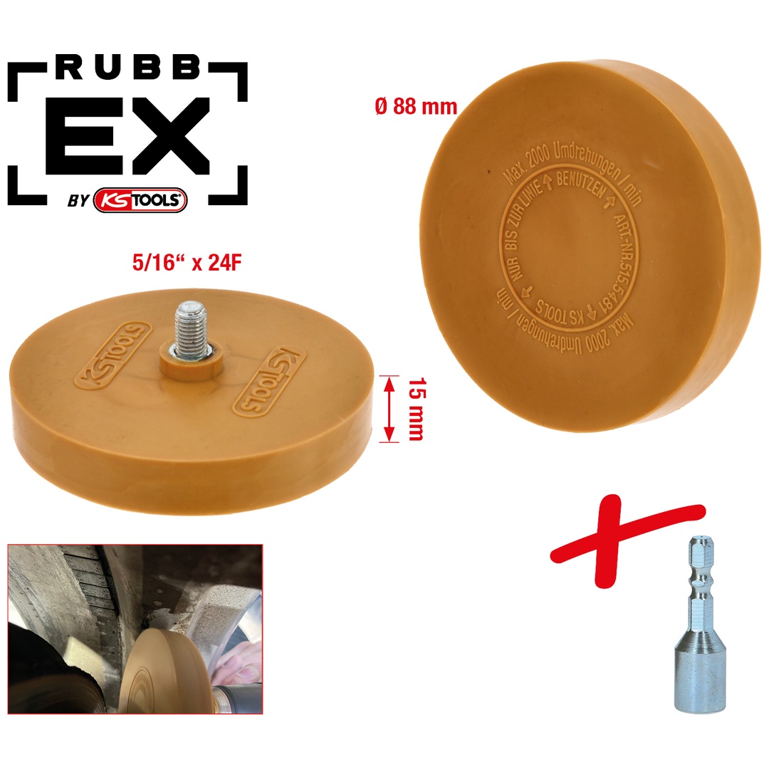 Ks Tools Gummi-radierteller, 88 Mm