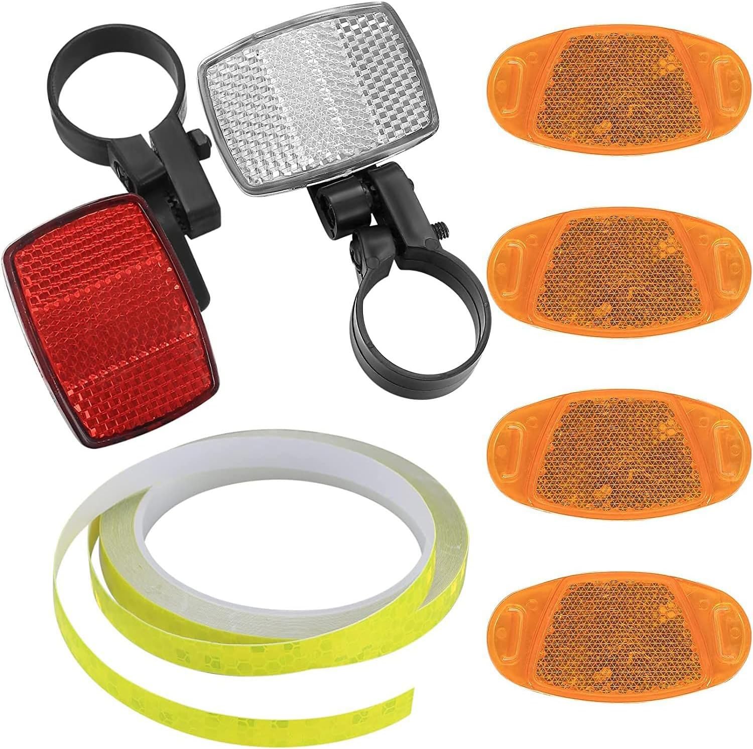 Stück Fahrradspeichenreflektoren, Fahrradreflektoren, Fahrradreflektor Vorne Und Hinten, Fahrradradreflektorhalter Mit Reflektorstreifen Für Kinderfahrrad, Mountainbike, Motorrad