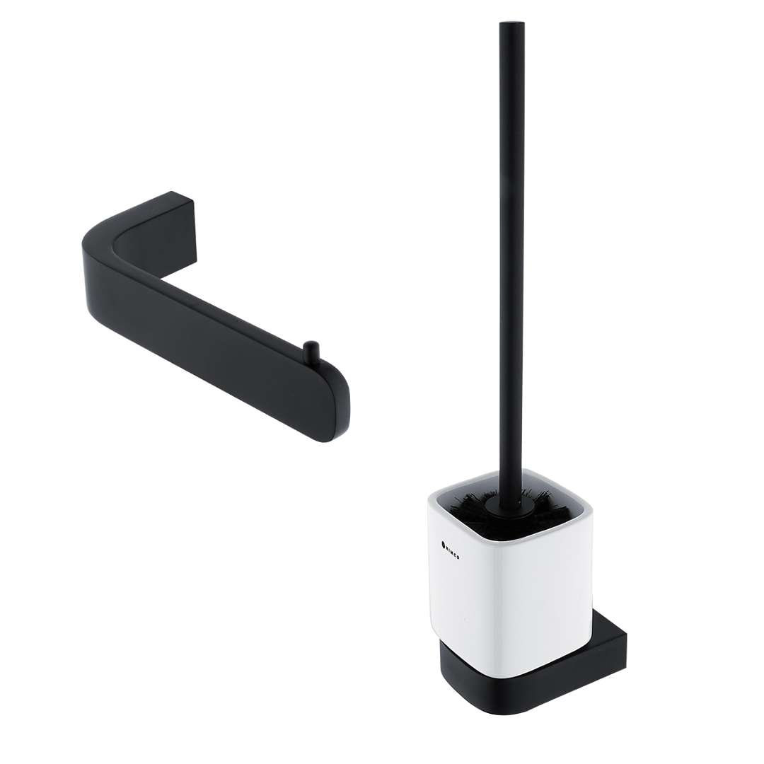 Nimco Nikau - Toiletten-zubehör-set, Mattschwarz Nkc Set-94kn-90