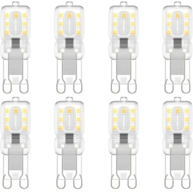 8er Pack G9 Led Lampen, G9 Led 220v Naturweiß 5500k 3w Entspricht 30w Halogen [energieklasse E]