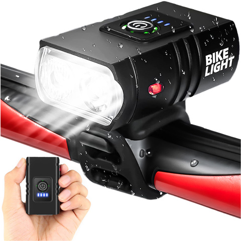 Alogy Wasserdichte Led-fahrradfrontleuchte, 800 Lm, 2 Leds