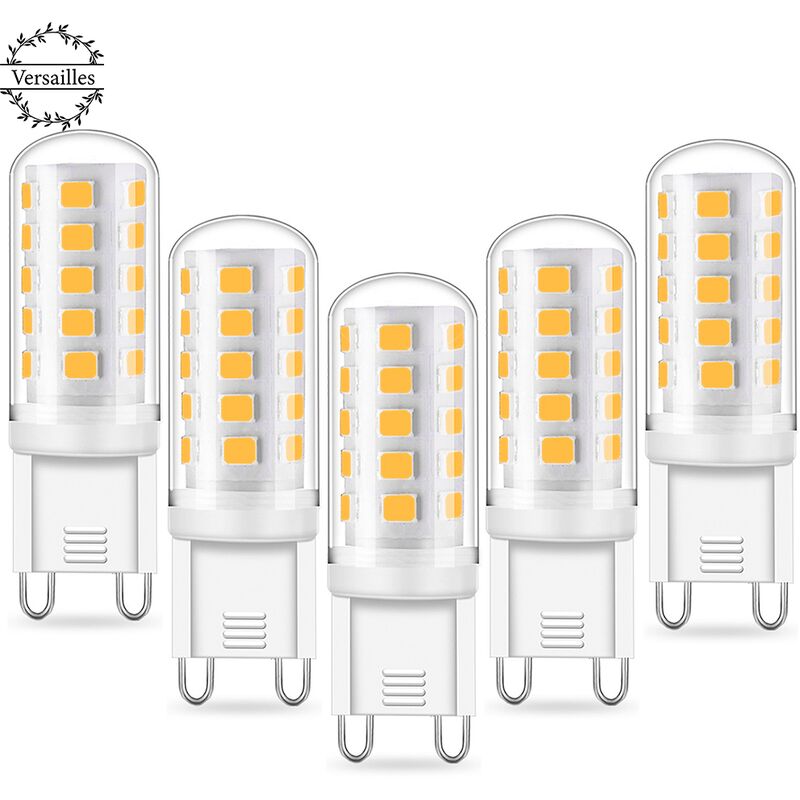 G9 Led-lampen, 3 W, Entspricht 40 W Halogenlicht, Kaltweiß 6000 K, Ac 220 – 240 V, Energiesparende Led-lampe, Nicht Dimmbar, Kein Flackern, 5er-pack