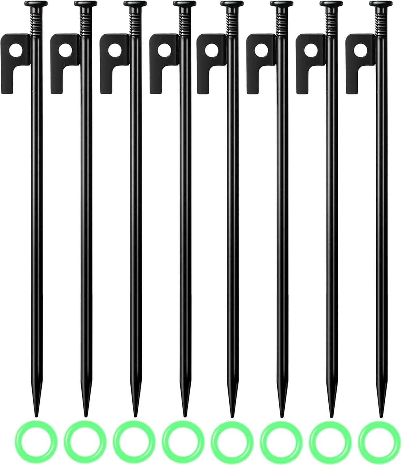 8er-pack 40 Cm Bodenankerpfähle, Robustes Metall, Sturmfest, Für Camping, Outdoor, Wandern