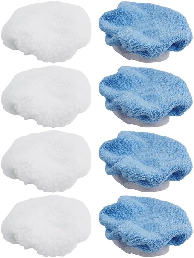 Set Mit 8 Mikrofaserkappen, 150 Mm Durchmesser, Für Verschiedene Tamponmodelle