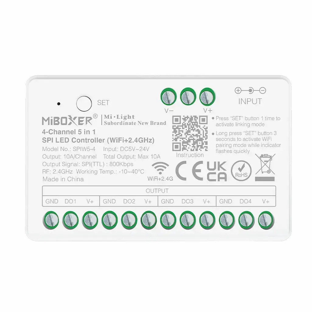 Controller Strip Led Digital Spi Miboxer Spiw5-4 Spiw5-4