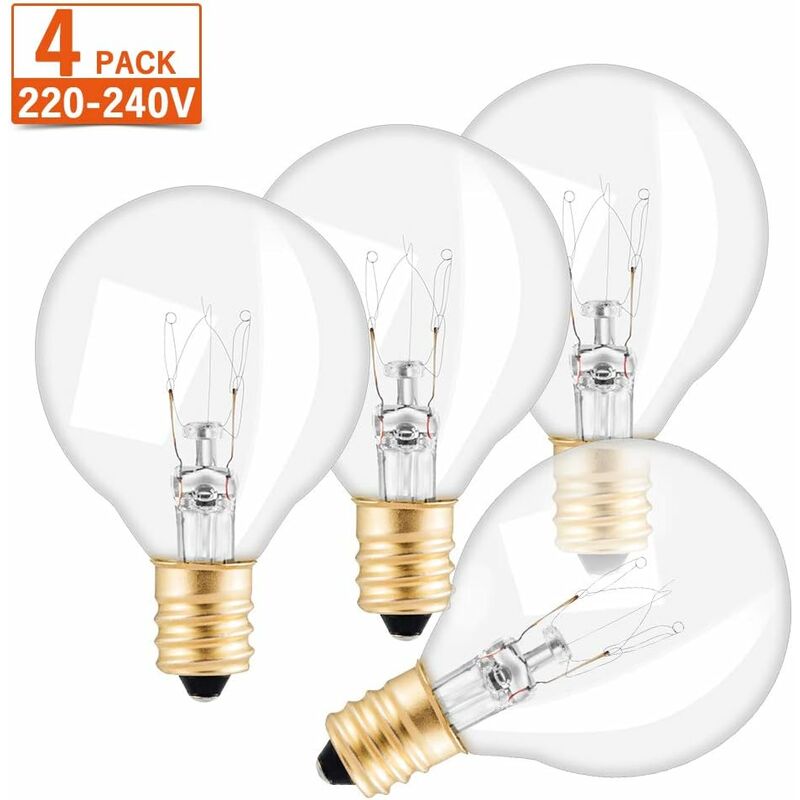 4er-pack Edison-glühbirnen, E12-glühbirnen, Dekorative Lichterkette, Retro-glühbirnen, Globe-lampe G40 – Warmweiß 220 V-240 V E G40 Warmweiß 220 V-240 V – 4er-pack