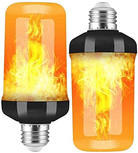 E27 Flammenglühbirne, 2er-pack Led-glühbirnen Mit Flammeneffekt Und Schwerkraftsensor, Led-flackerlicht Für Halloween Drinnen/draußen/bar/party