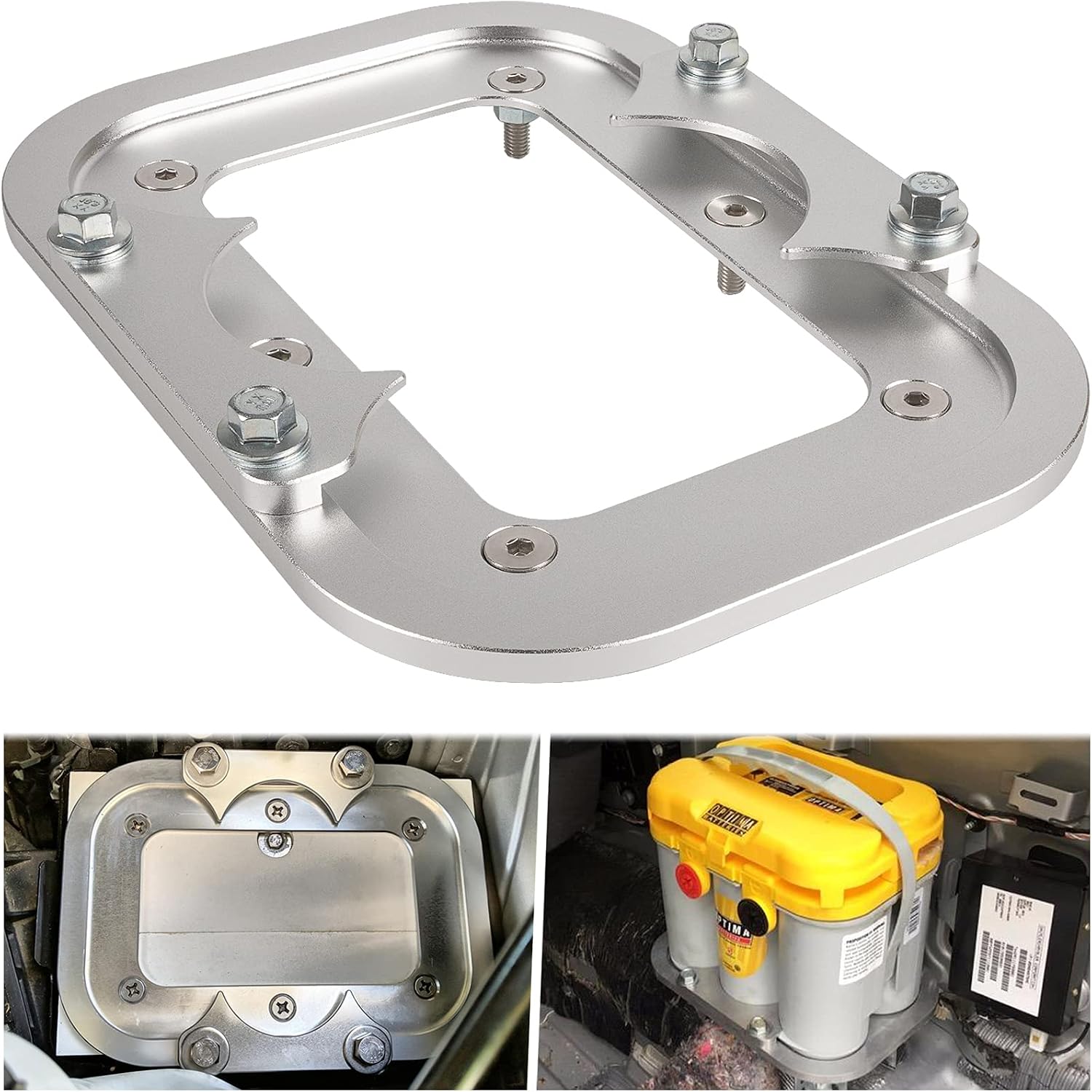 Batteriehalterung Aus Aluminium – Kofferraum-batteriehalterung, Perfekt Kompatibel Mit Dem Optima Batteries Racing-kofferraum. Blaue, Gelbe, Rote Halterung, Hohe Ausführung 34m D34m D34 D34/78 34 34/7