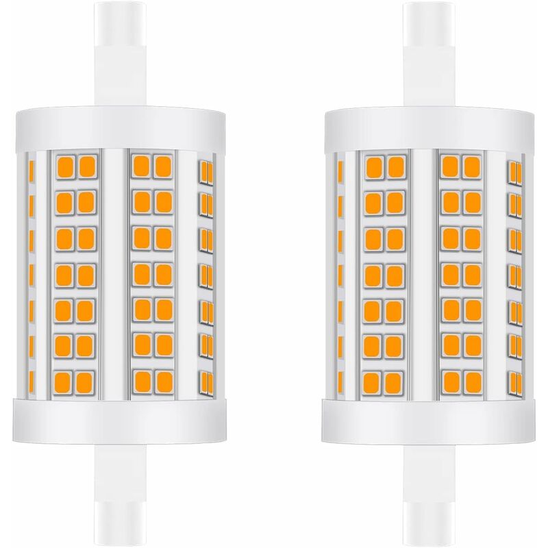 Dimmbare 78-mm-r7s-led-birne, 15 W, Warmweiß, 3000 K, Lineares Projekt, Doppelseitiger Ersatz Für 150-w-halogenbirne, Perfekt Für Schlafzimmer, Badezimmer, 2 Stück