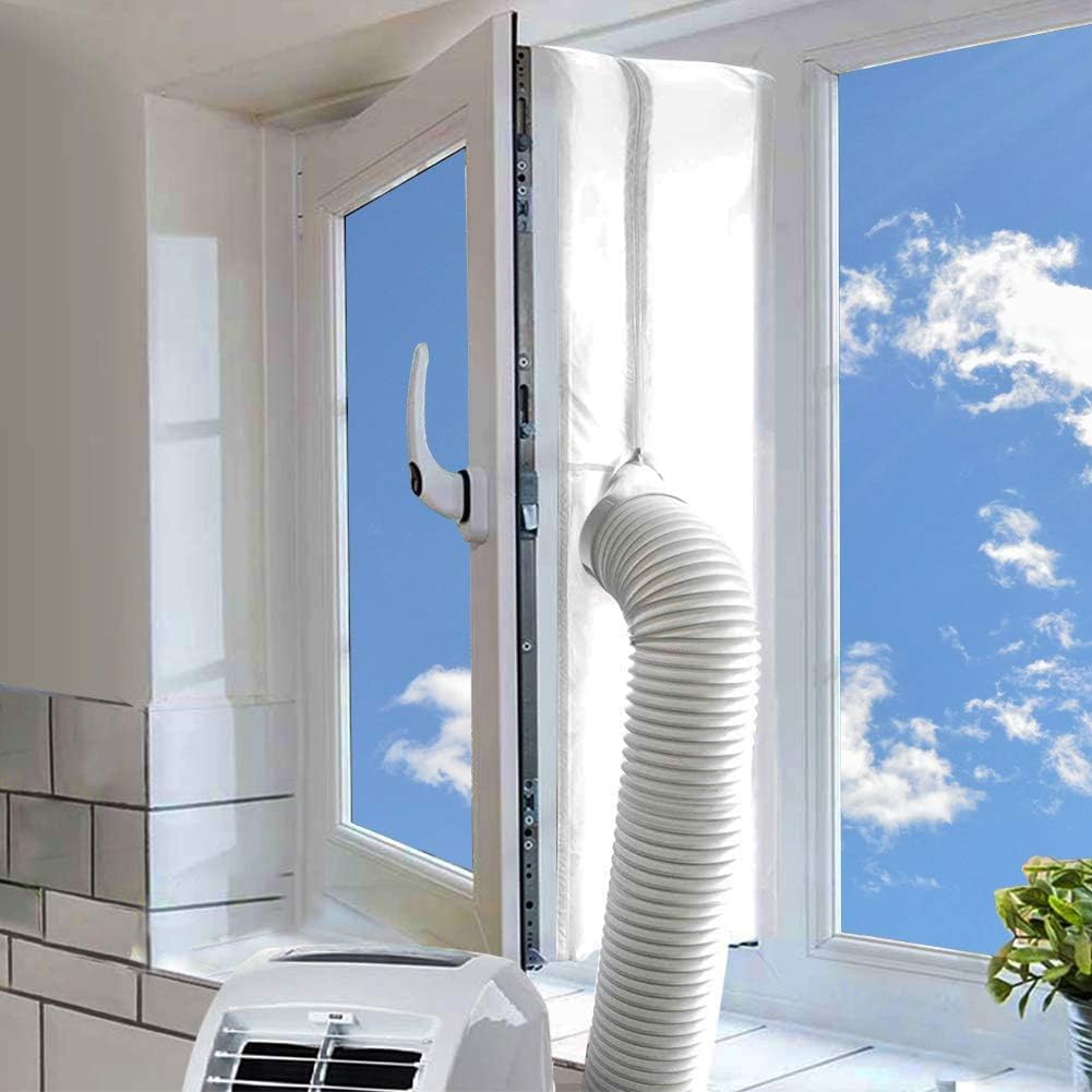 500 Cm Fensterdichtung Für Mobile Klimaanlage, Fensterklimaanlagen-set, Tragbares Klimaanlagenzubehör, Funktioniert Mit Mobilen Klimaanlagen Und Wäschetrocknern, Einfach Zu Installieren [energieklasse