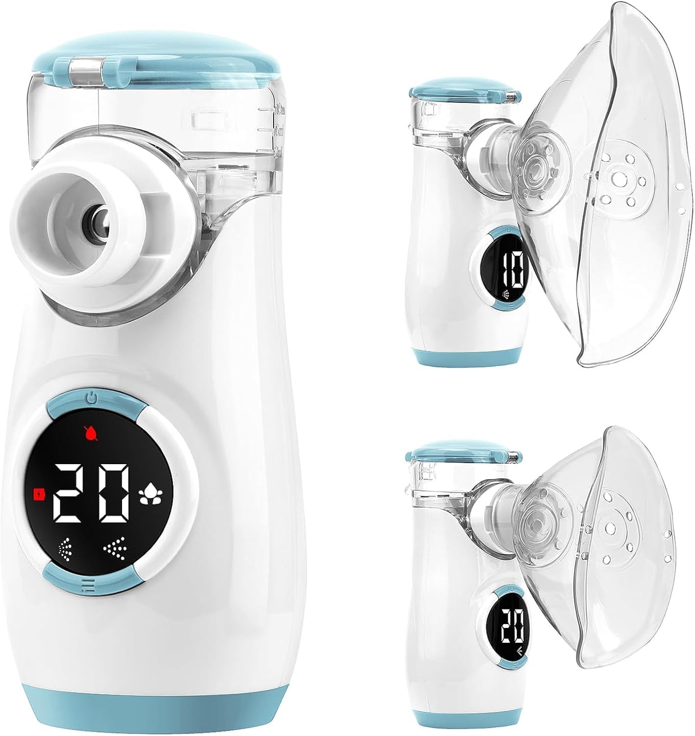 Inhalator Für Erwachsene Und Kinder, Wiederaufladbarer Inhalator Mit Countdown-timer Und Automatischer Reinigungsfunktion Für Eine Effektive Verneblung Zu Hause Und Unterwegs