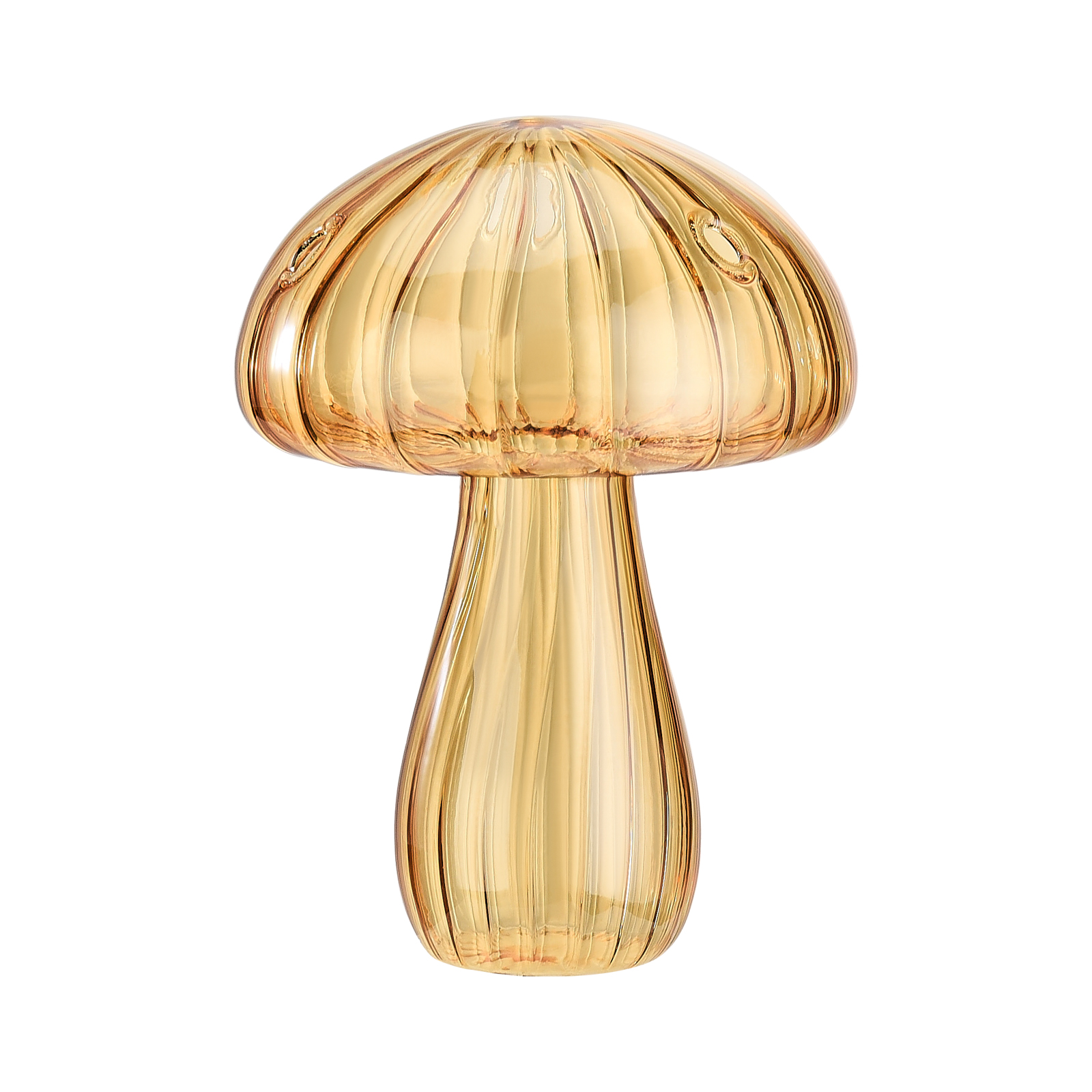 Pilzzuchtvase 8x10,5cm Transparentes Gelbes Glas Einzigartiges Design Hydroponik Heimdekoration Eleganter Hydroponik-pilzglasbehälter Gelb
