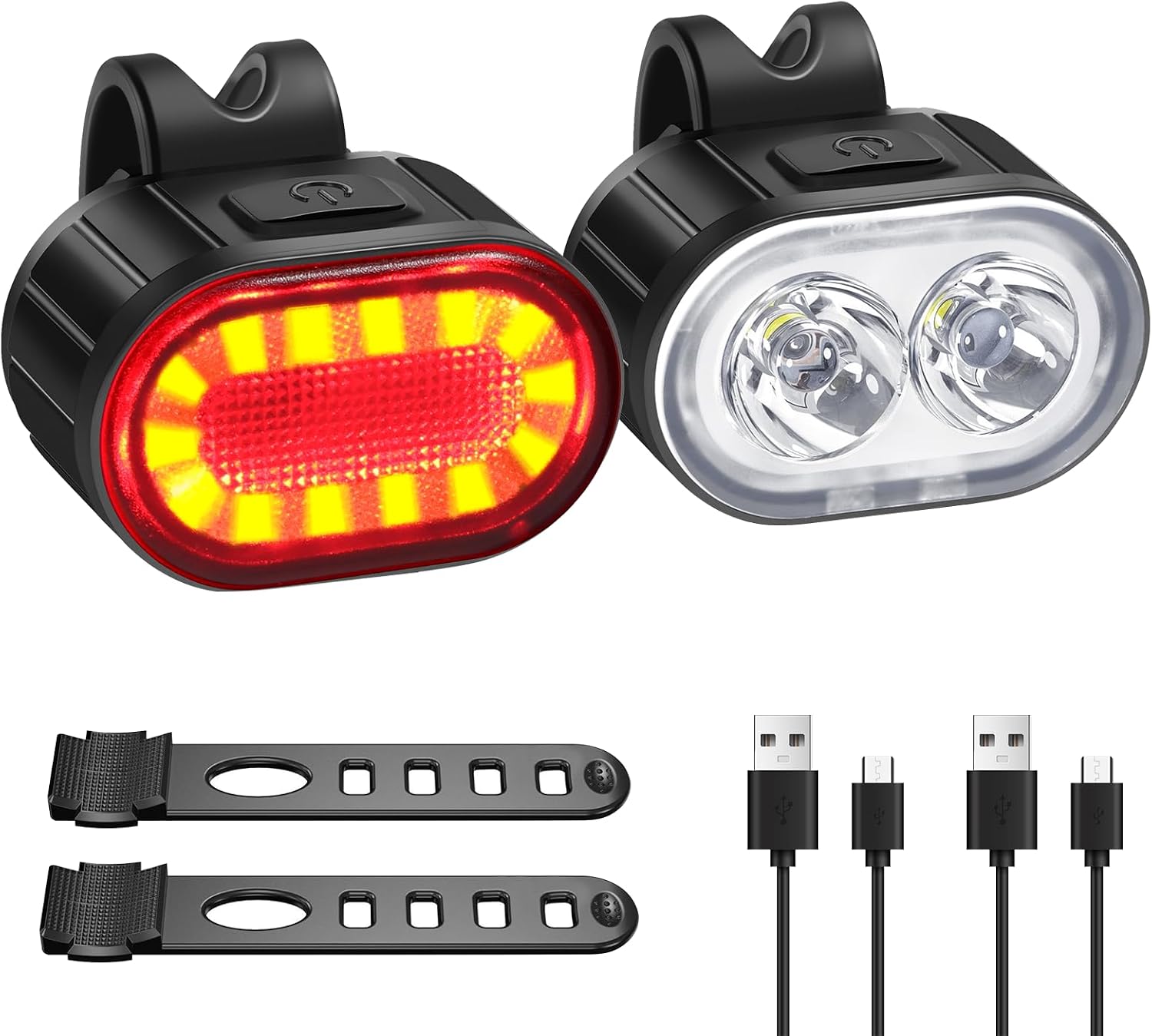 Led-fahrradlicht, Fahrradlicht Vorne Und Hinten, Wiederaufladbares Fahrradlicht, Ipx4, Wasserdichtes Fahrradlicht, Geeignet Für Die Meisten Fahrräder