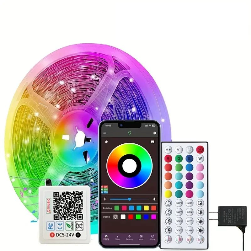 30 M Led-streifen (15 M X 2), Bluetooth-led-streifen Fürs Schlafzimmer, App-gesteuerter Led-streifen, Led-lichterkette Für Die Dekoration Im Büro Und Schlafzimmer