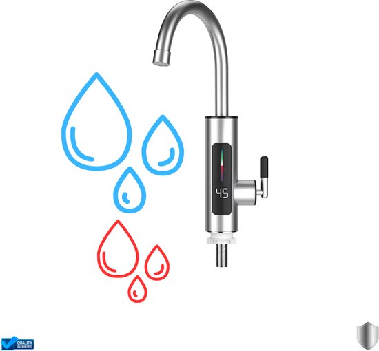 Elektrischer Durchlauferhitzer Aus Edelstahl – Sofort-durchlauferhitzer – Mit Hochwertigem Edelstahl-wasserhahn – Heizt Bis Zu 60 Grad – 3000 W