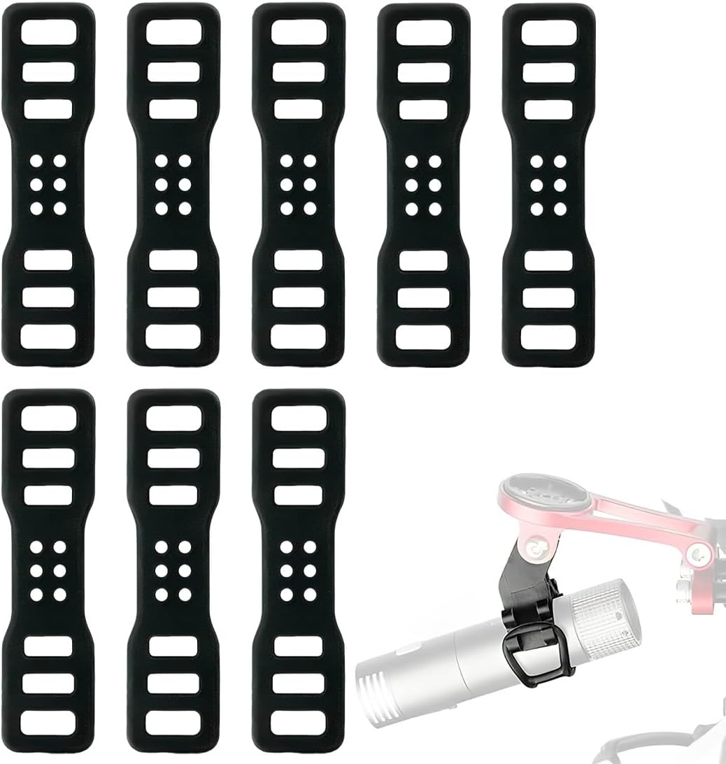 8 Stück Silikon-fahrradgurte – Fahrradhalterung – Fester Gurt – Robuster Silikongurt Für Fahrradzubehör, Rückspiegel, Rekorderhalter, Sicheres Befestigungsseil