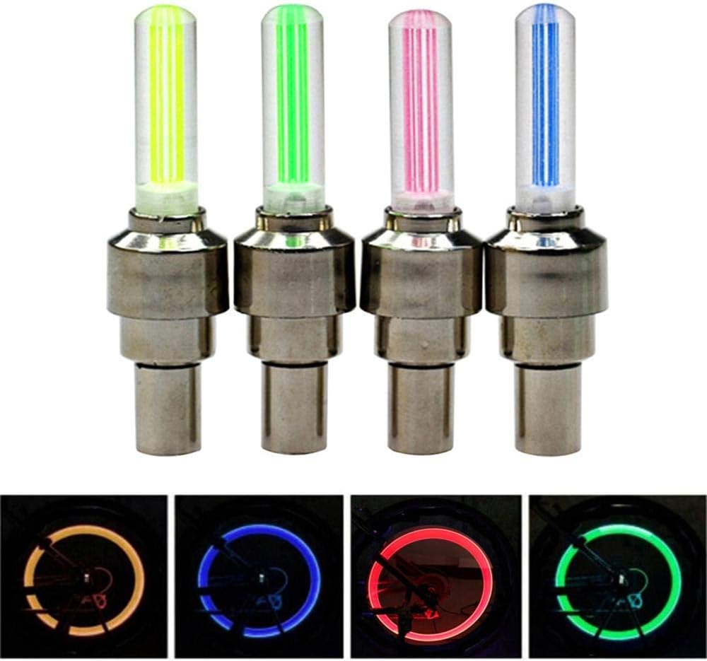 4er-pack Led-fahrrad-radlichter, 4-farbige Led-ventilkappen Für Vorder- Und Hinterräder, Wasserdicht Und Hell, Für Sicherheit Und Sichtbarkeit