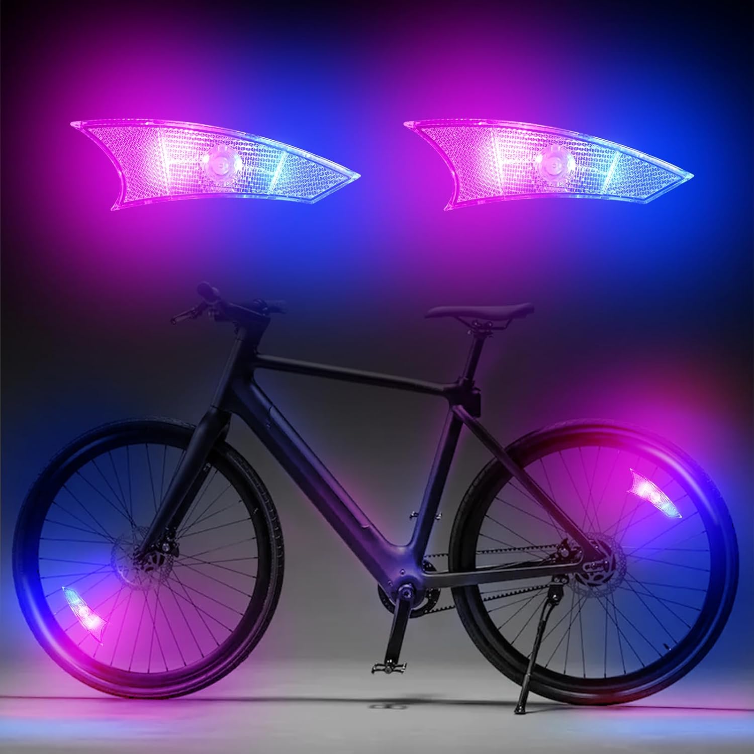 4-teilige Fahrrad-radlichter, Led-fahrrad-radlichter Mit 2 Blinkmodi, Wasserdichtes Led-neon-reifenspeichenlicht, Radspeichen, Fahrrad-radlicht