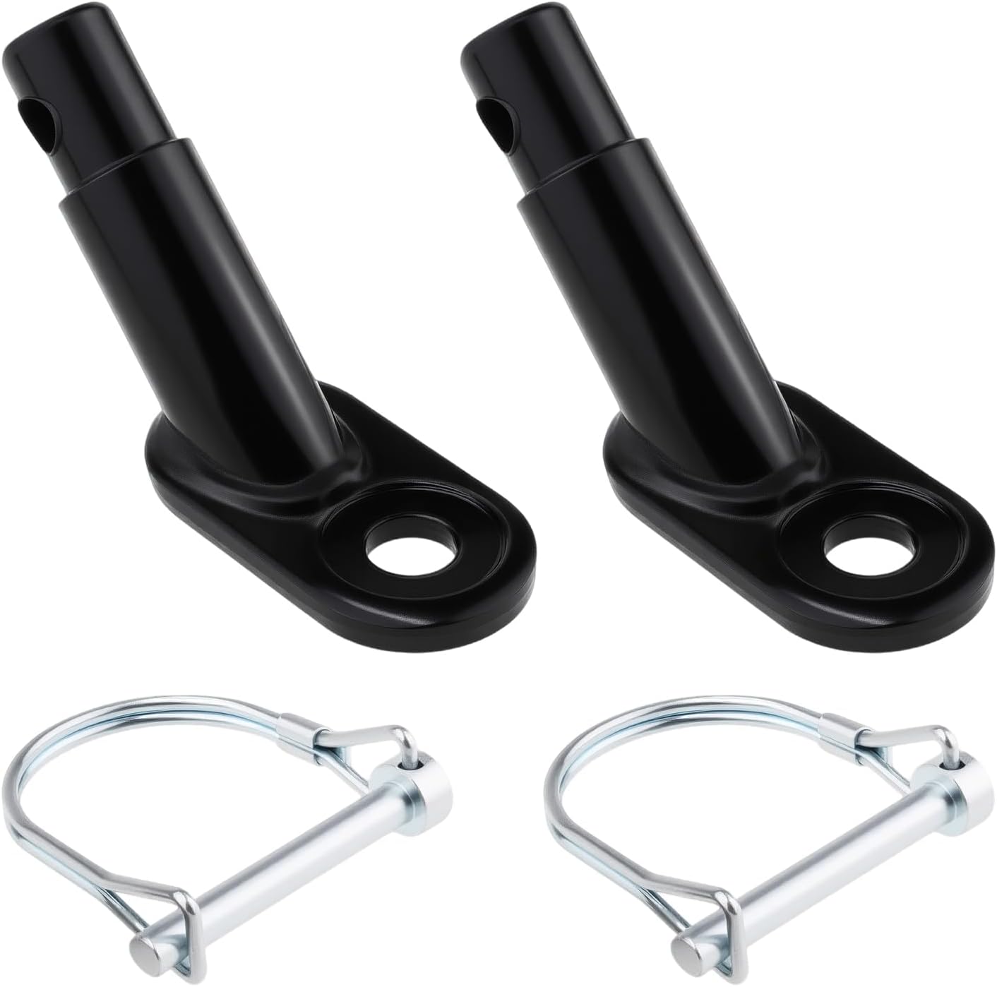 Fahrradanhängerkupplung, 2-teiliger Hundeanhängeradapter, Schwarzes Universal-fahrradanhängerkupplungsset Mit Sicherheitsstift, Für Kinderfahrradanhängerkupplung
