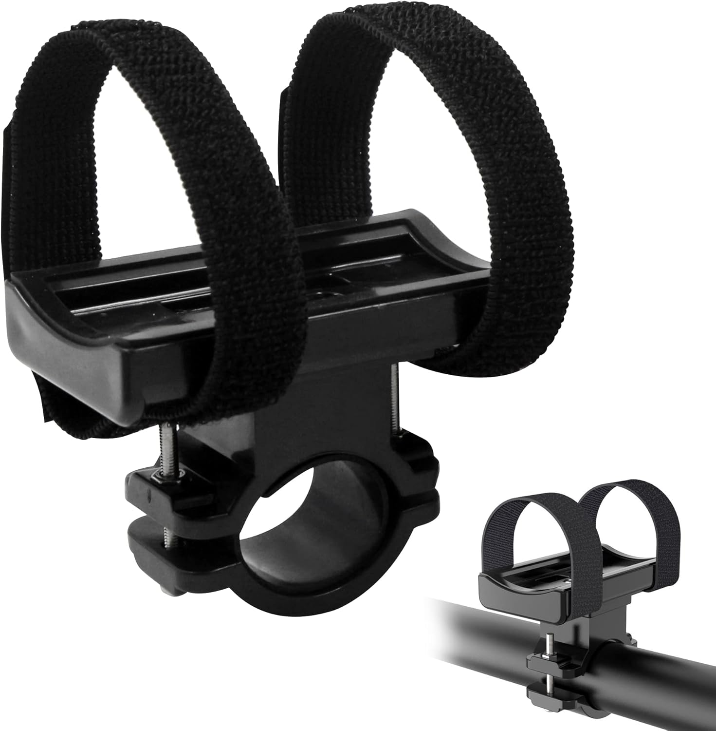 Fahrrad-taschenlampenhalterung – Universal-befestigungsclip Für Taschenlampenhalter Mit Drehbarer Und Elastischer Einstellung. Flexible Fahrrad-taschenlampe, Verstellbarer Lenker Und Klemme