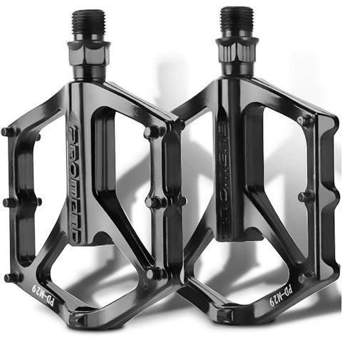 Plattformpedale Für Mountainbikes, Aluminium, 9/16" Schwarz, Set [2 Stück]