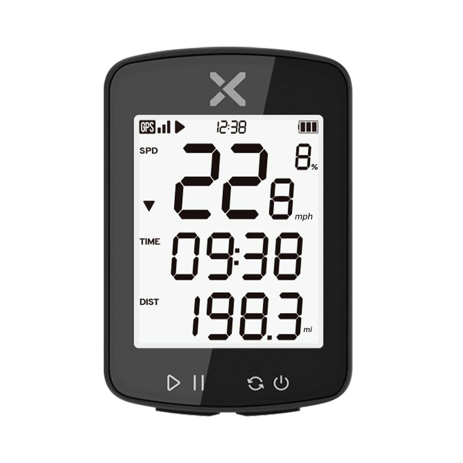 G Gen2 Kabelloser Gps-fahrradcomputer, Ipx7 Wasserdicht, Bluetooth-kompatibel, Wiederaufladbarer Tachometer Und Kilometerzähler Mit 2,2-zoll-lcd-display, 28 Stunden Akkulaufzeit (kompatibel Mit Der Xo