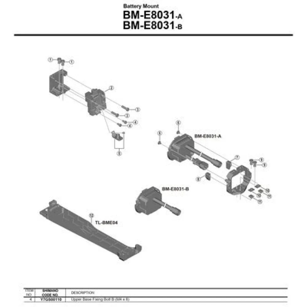 Fixierschraube Shimano Bm-e8030/8031-b Langlebig Korrosionsbeständig