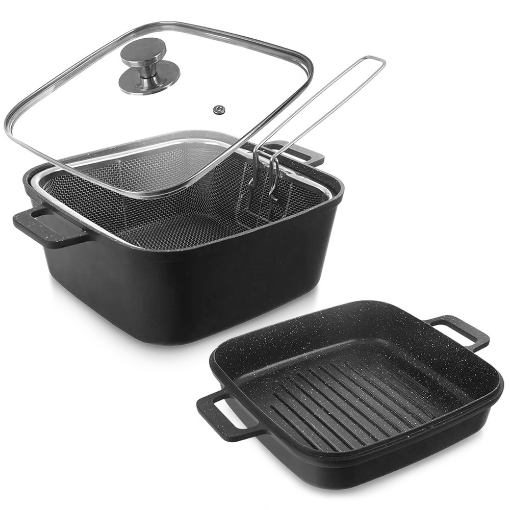 Granittopf Zum Kochen, Backen, Braten, Als Korb Oder Grillpfanne