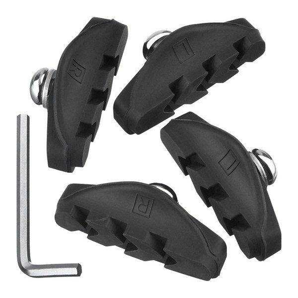 1 Set. Farbe: Schwarz. Material: Kunststoff. Bremsbeläge Für V-brakes. Rennradbremsbeläge.