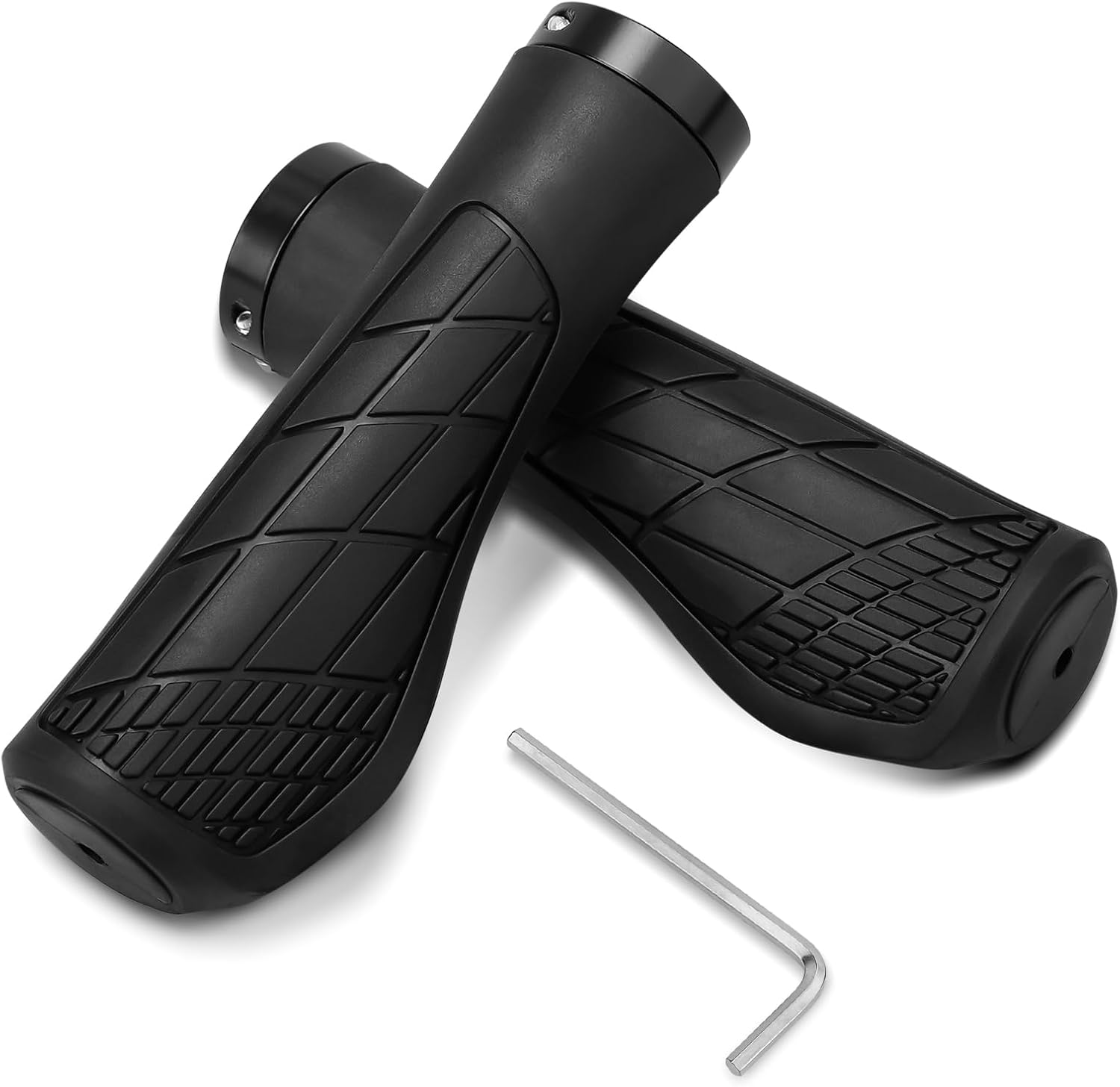 Paar Ergonomische Mtb-griffe Mit Sechskantschraubendreher, 22 Mm Durchmesser, Für Mountainbikes, Citybikes, Trekkingräder Und Rennräder 22 Mm Durchmesser, Mit Schraubenschlüssel