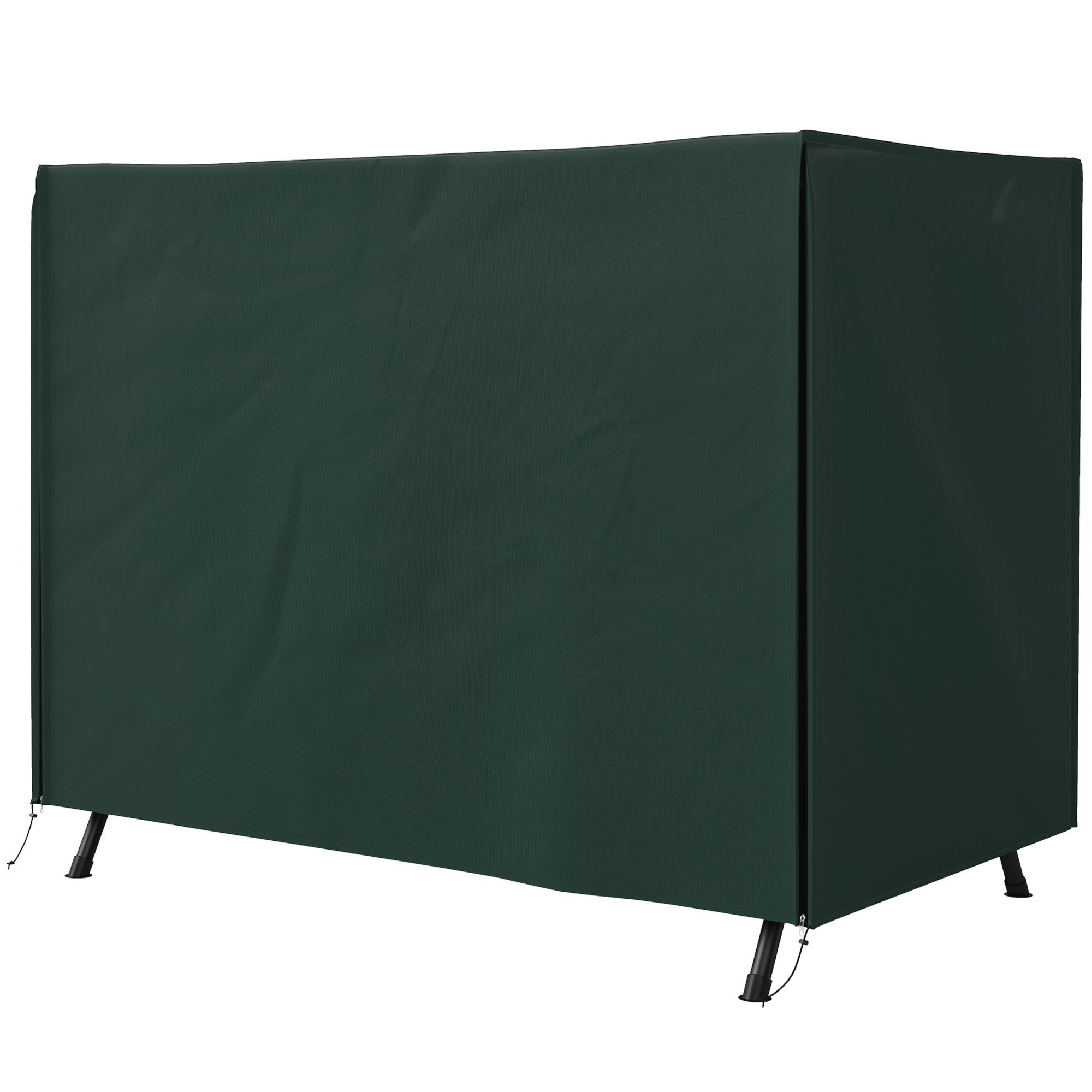 Housse Imperméable Pour Balancelle 3 Places, Protection Hivernale Anti-uv, Bâche Résistante En Tissu Oxford 600d, Dimensions 205x124x164cm, Vert Foncé