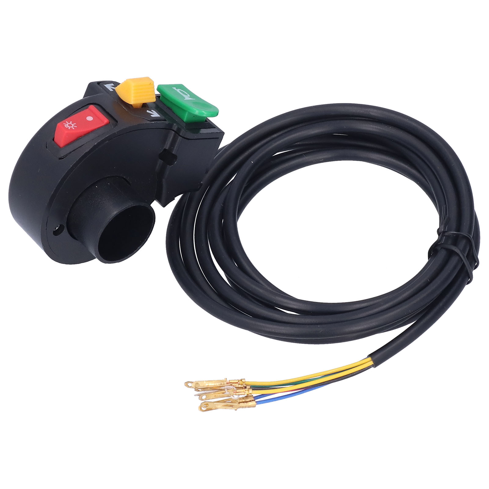 3-in-1-fahrradlenkerbedienung (22 Mm / 0,9 Zoll), Wasserdicht, Pvc, Mit Hupe Und Blinkern, Universell