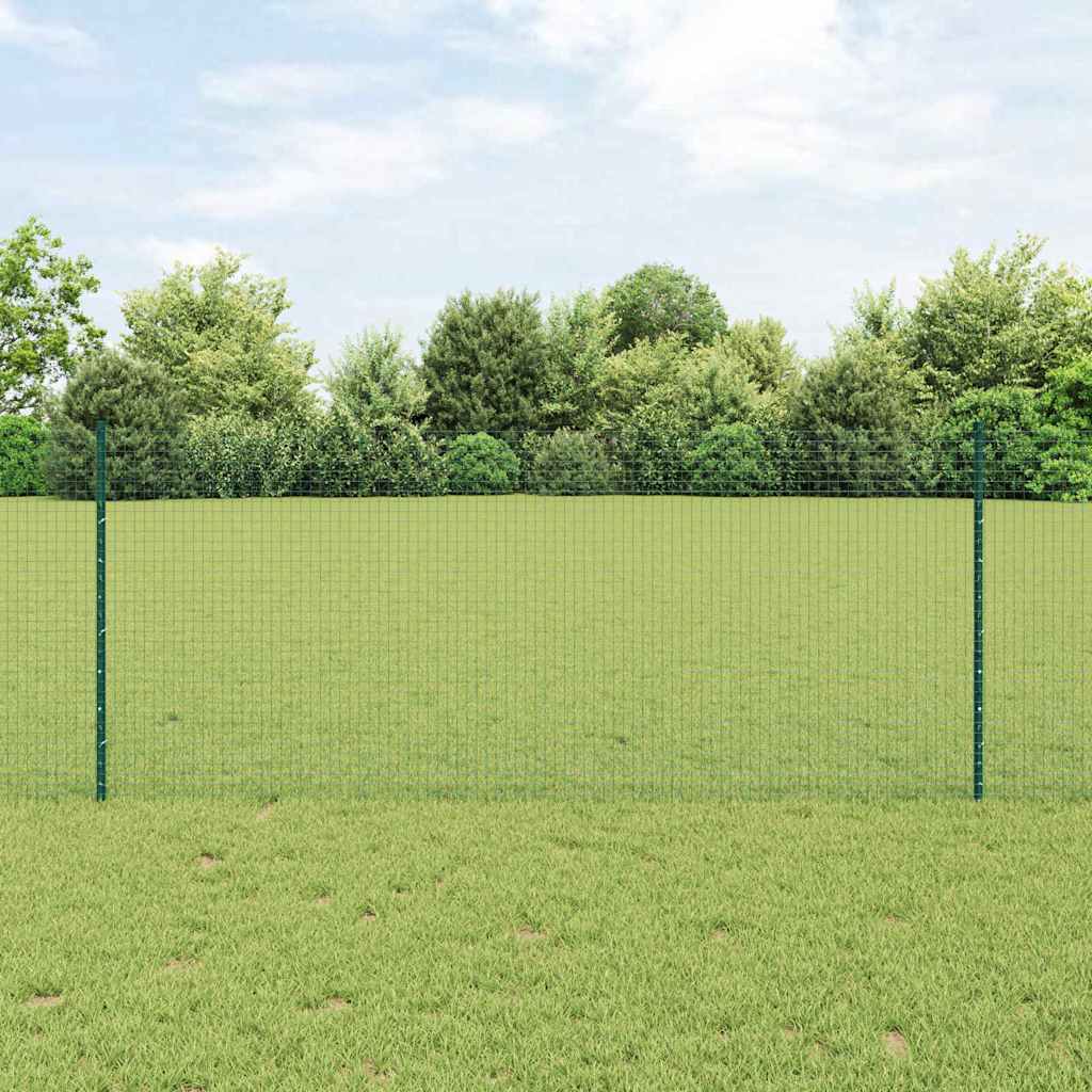 Vidaxl Clôture En Fil Soudé Avec Poteaux 50 X 1 M Vert Maille