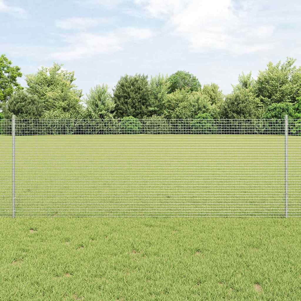 Vidaxl Clôture En Fil Soudé Avec Poteaux 100 X 0,8 M Acier Galvanisé