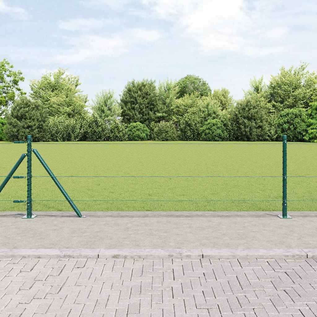 Vidaxl Clôture Hexagonale Avec Base En Béton 10 X 0,6 M Vert Maille