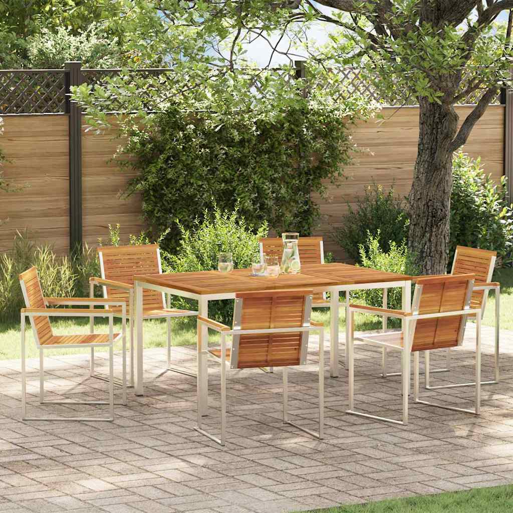 Vidaxl Ensemble De Salle À Manger Pour Jardin 7 Pcs