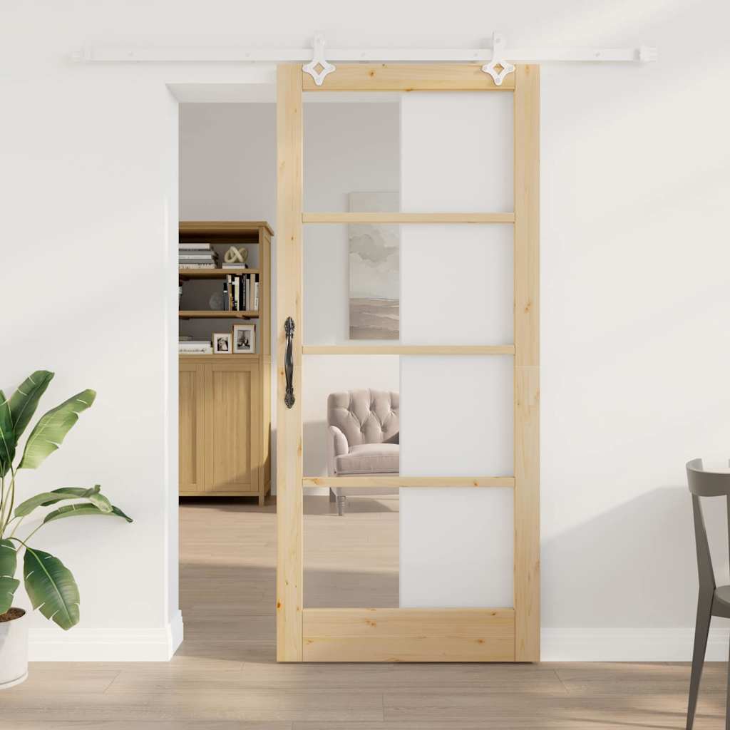Vidaxl Porte Coulissante Naturel 93 X 211 Cm