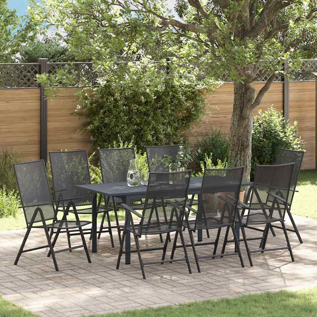 Vidaxl Ensemble De Salle À Manger Pour Jardin 9 Pcs Anthracite