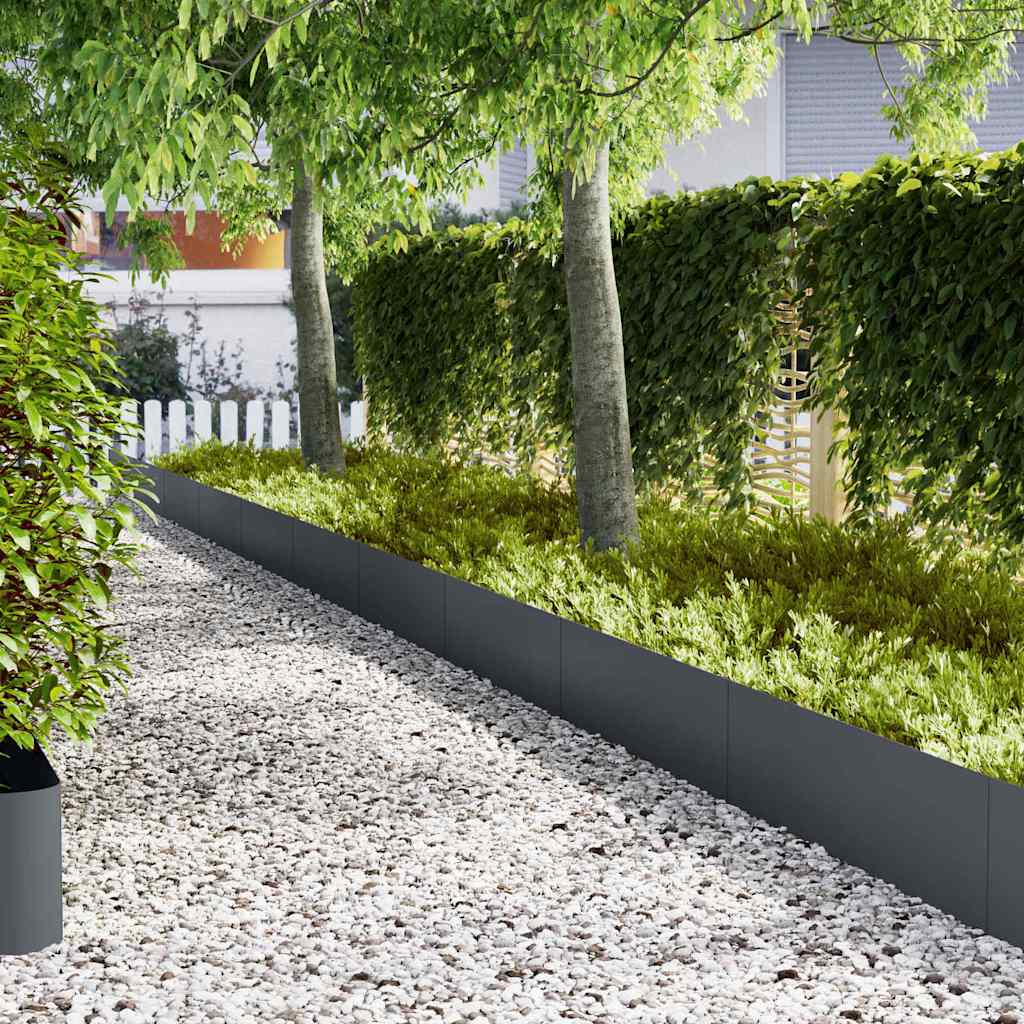 Vidaxl Bordure De Pelouse 30 Pcs 100 X 0,05 X 30 Cm Anthracite