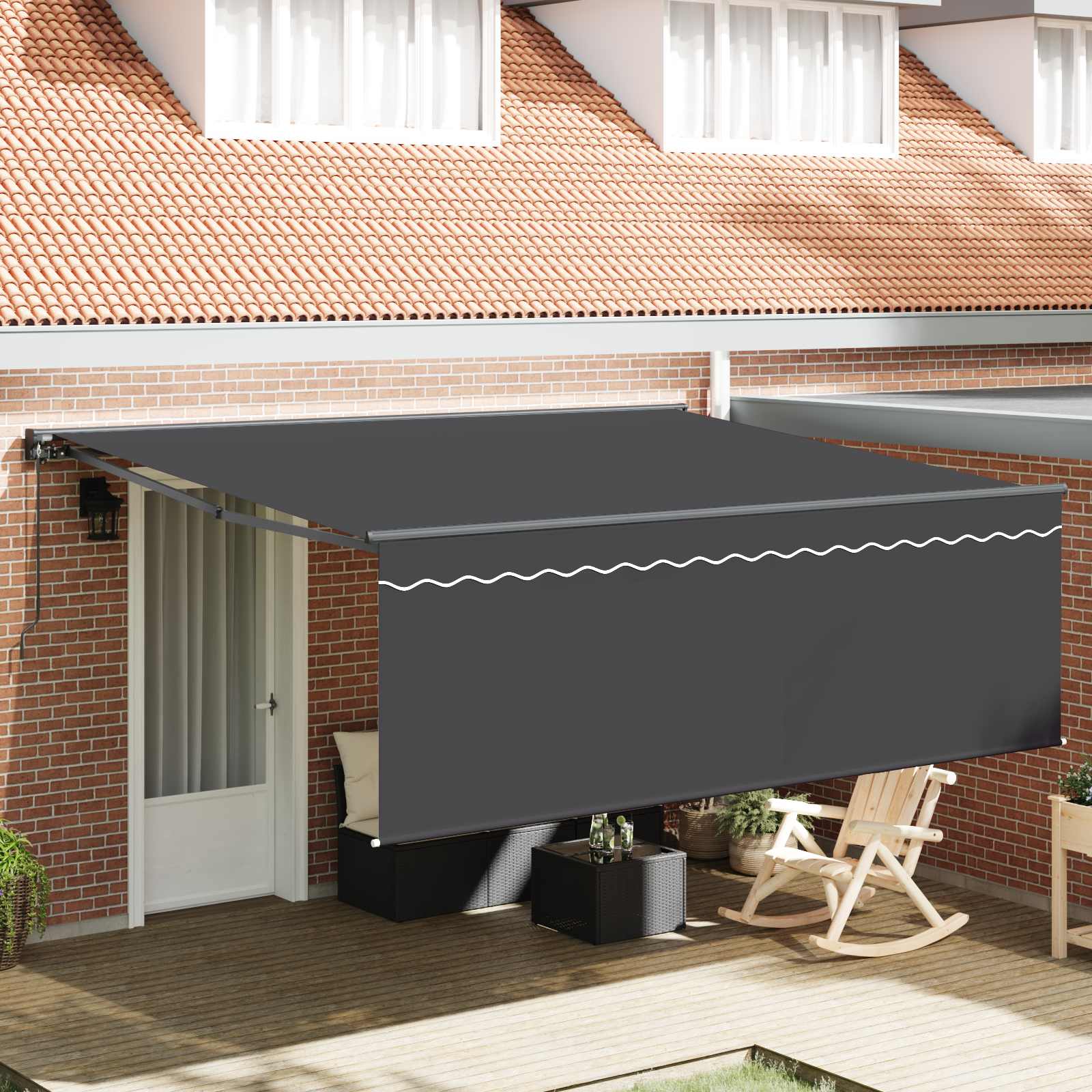 Vidaxl Auvent Rétractable Anthracite 400 × 300 Cm