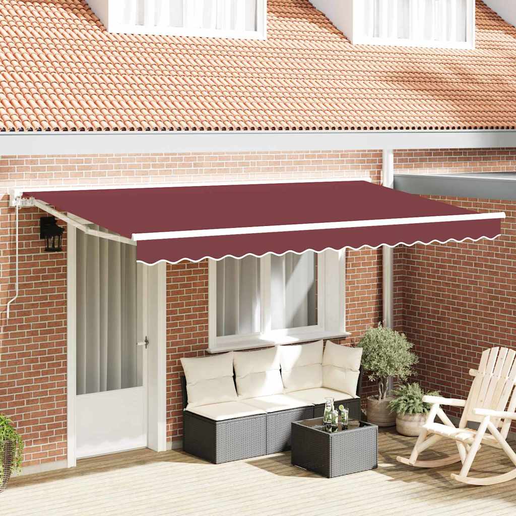 Vidaxl Cadre D'Auvent Bordeaux 350 X 200 Cm