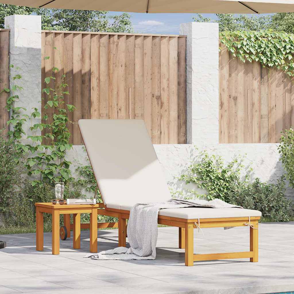 Vidaxl Transat 2 Pcs Marron Bois D'Acacia Massif