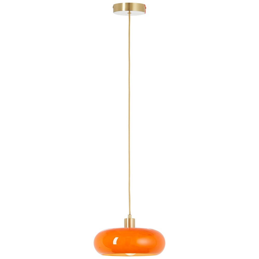 Arancia Pendelleuchte, Glas, Orange, Durchmesser 27,5 Cm, E27 Brilliant