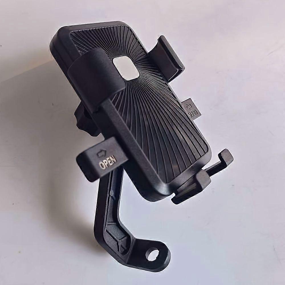 Support Universel Pour Téléphone De Vélo (avec Rétroviseur Noir), Fixation Automatique Par Capteur De Gravité, Rotation À 360°, Utilisation À Une Main, Pour Moto Et Scooter.