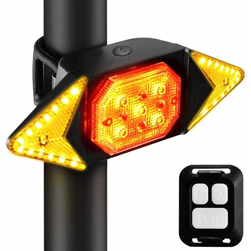 Fahrradblinker, Fahrradrücklicht, Usb-wiederaufladbare Kabellose Blinklichter, 6 Beleuchtungsmodi Für Sicherheit Und Sichtbarkeit