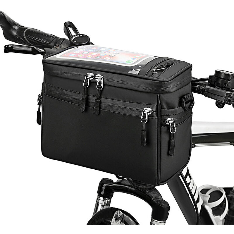Fahrradtasche Vorne, Schultertasche, Schwarz