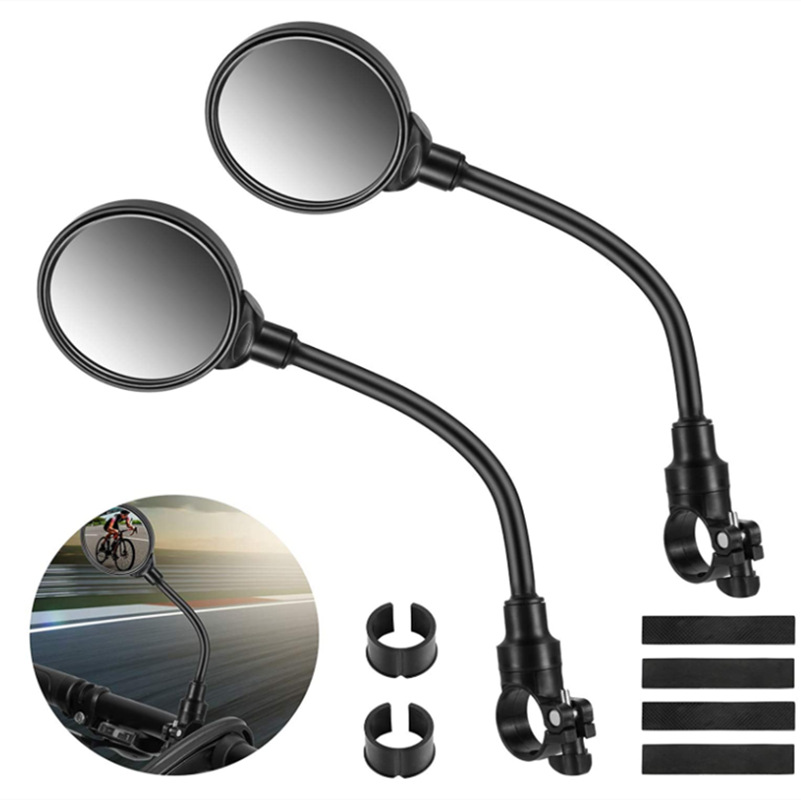 Set Mit 2 Fahrradlenkerspiegeln, 360° Verstellbare Rückspiegel Für Fahrradlenker, Spiegel Für Elektroroller – 37,5 X 8 X 2 Cm
