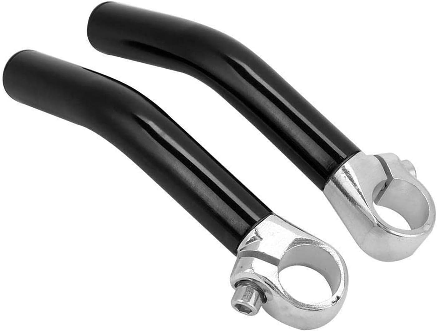 Zweiteiliger Ergonomischer Aluminium-mountainbike-lenker - Fahrradzubehör - Rutschfester Ersatzlenker Für Mountainbikes (schwarz)