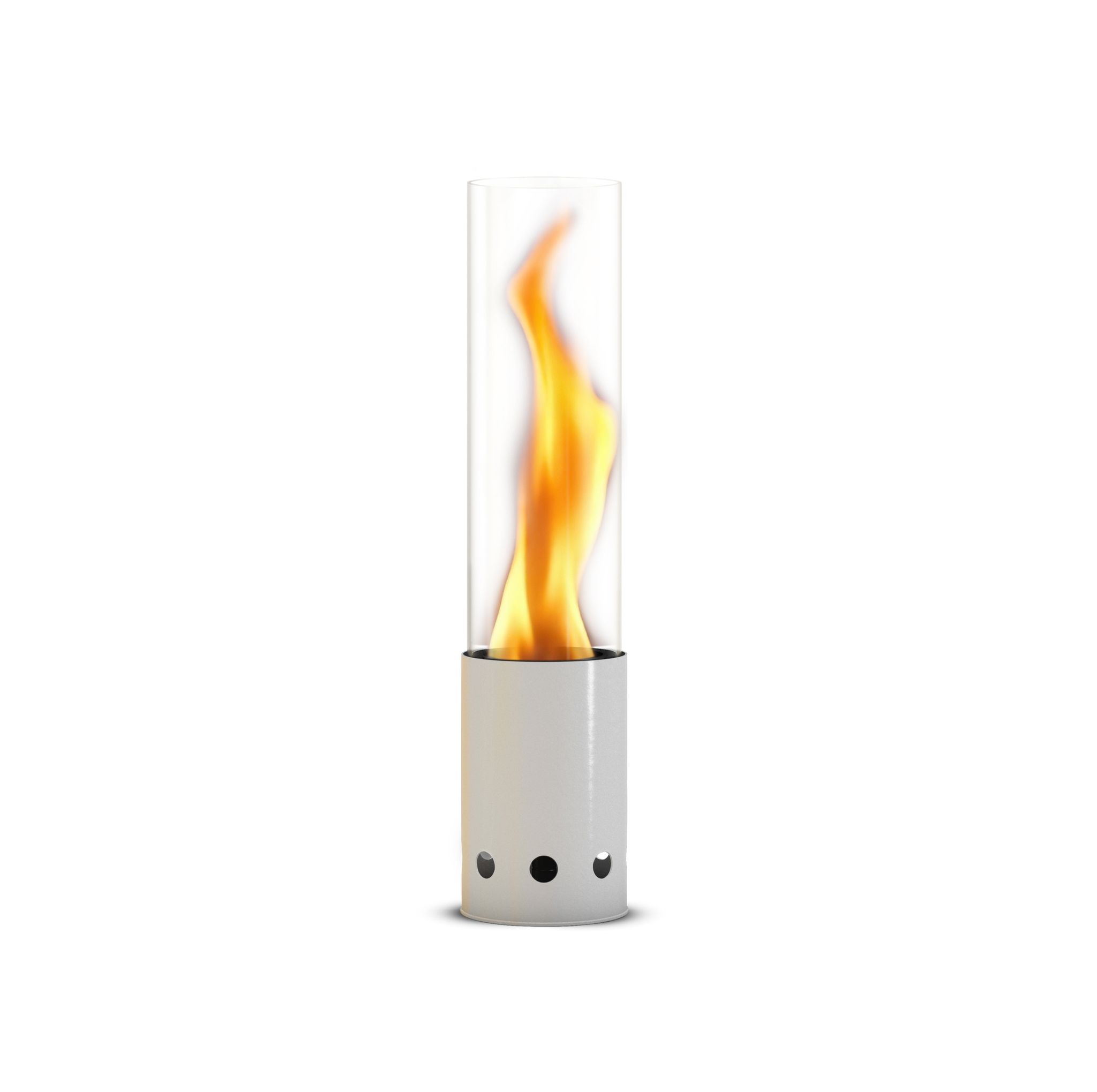 Gardenflare Tischfeuer Edelstahl Weiß