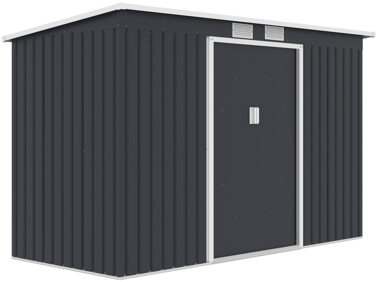 Gartenhaus Aus Metall Mit Pultdach "orlando" – 3,64 M² – Grau